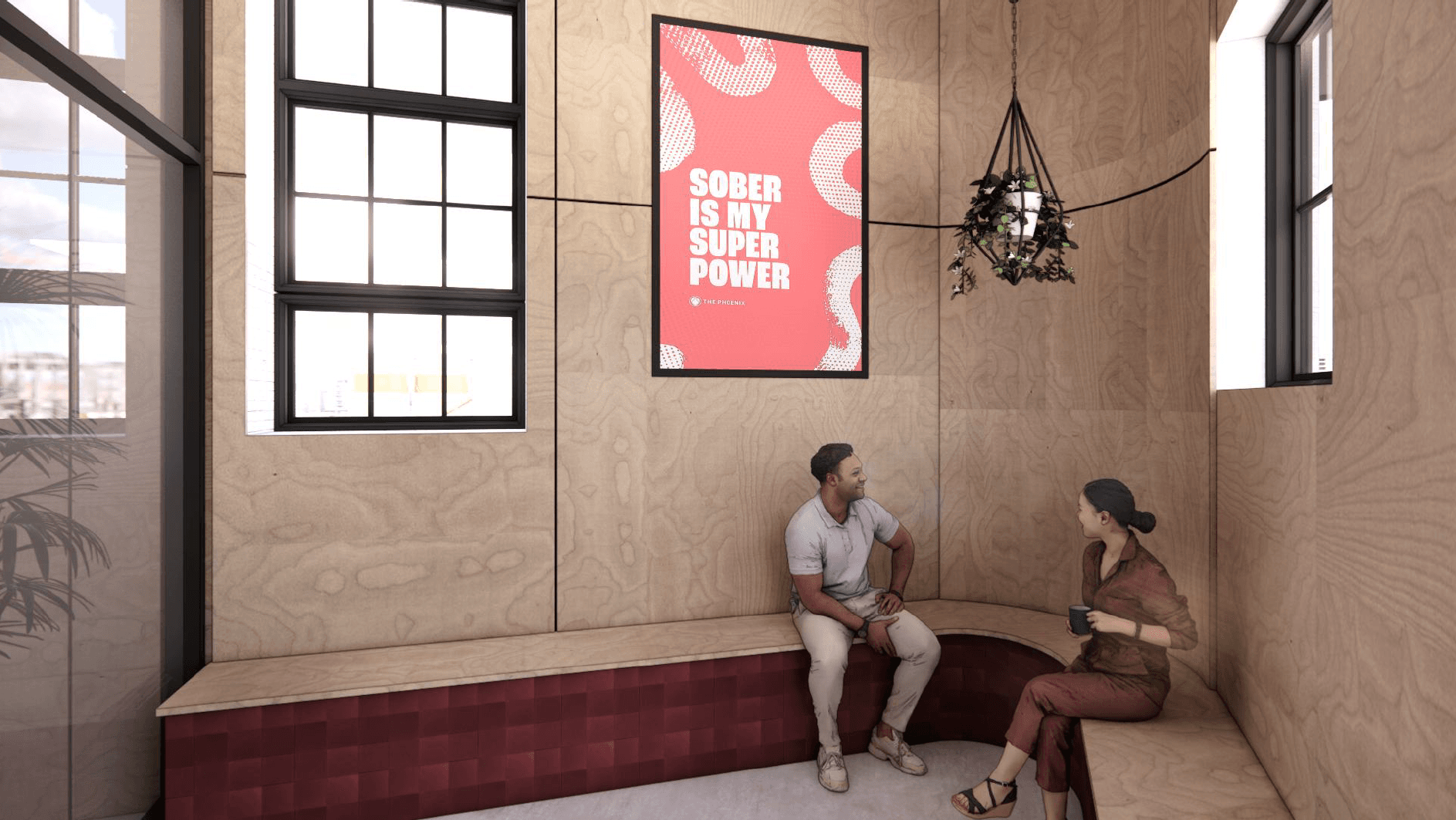 Peer recovery meeting spaces